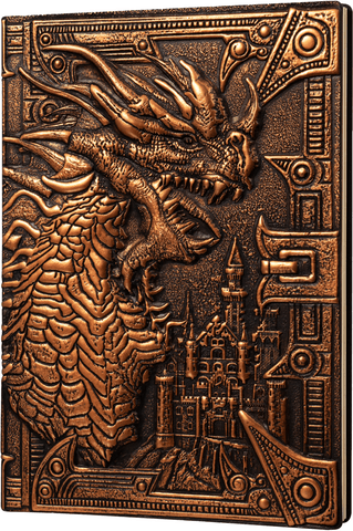 3D Faux-Leather Notebook/Journal Bronze Dragon